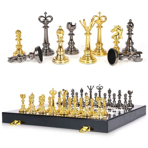 chess and checkers in metal box|Metal Chess Set and Checkers Game Set 15 inch (2 .